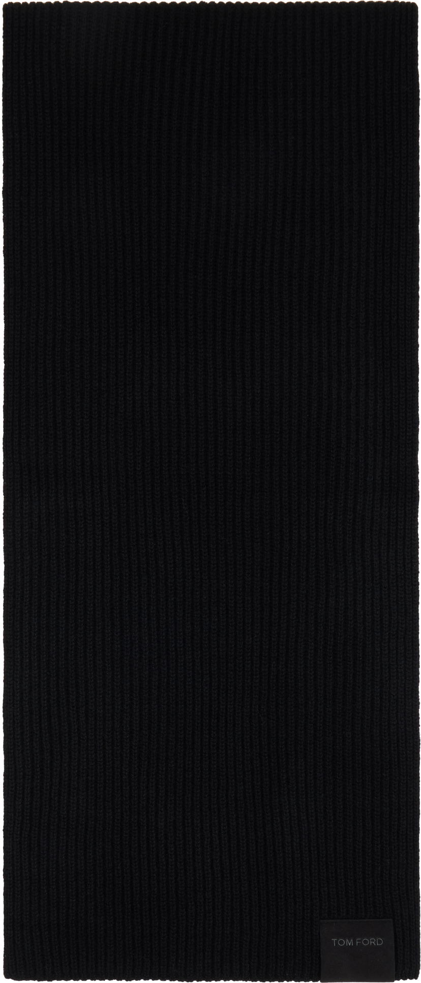 Шал Tom Ford TOM FORD Cashmere Ribbed Knit Scarf Черно | KSR015-YMK066