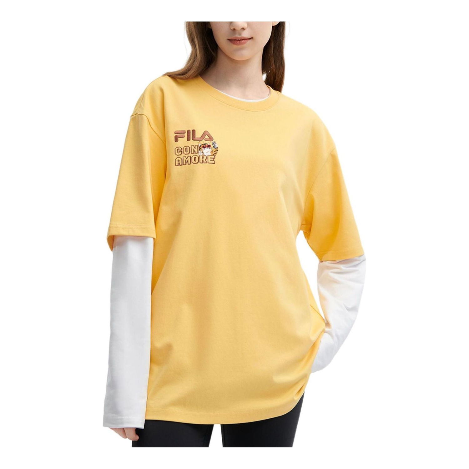 Тениска FILA Originale Collection Graphic Long Sleeve T-Shirt Жълто | F11U429102F-YE, 0