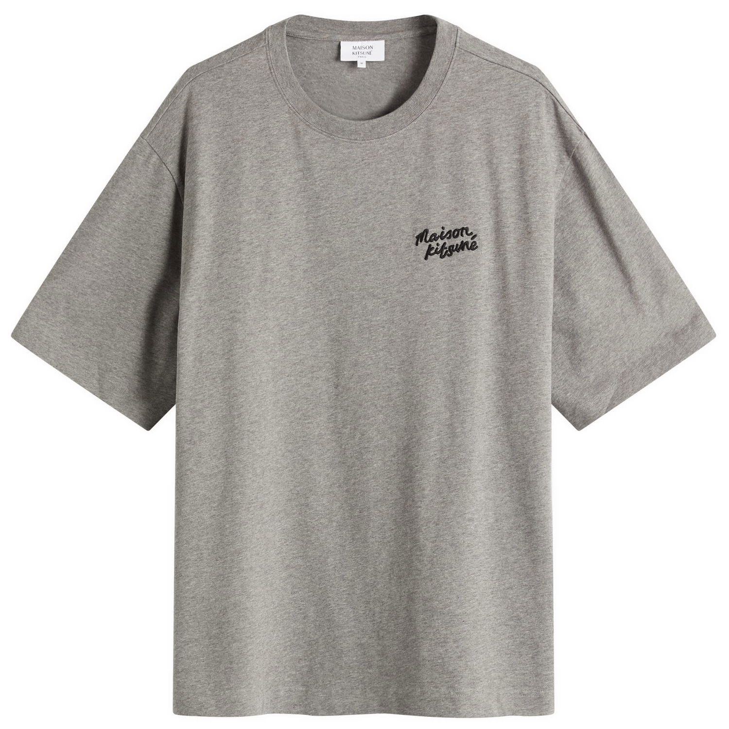 Тениска MAISON KITSUNÉ Maison Kitsuné Handwriting Embroidery Oversize T-Shirt, Size Large Сиво | OM00123KJ0119-H131, 1