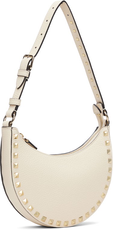 Чанта през рамо Valentino Garavani Mini Rockstud Studded Crescent Bag Черно | 7W2P0AI7VSH, 3
