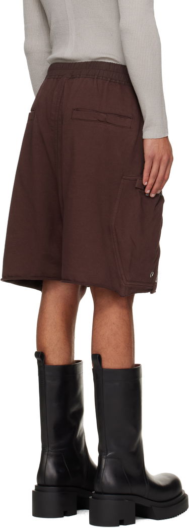 Къси панталони Rick Owens Rick Owens DRKSHDW Concordians Bauhaus Drawstring Zipped Cargo Shorts with Raw Hem Кафяво | DU02E7389 RIG, 2