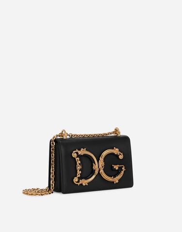 Дамска чанта Dolce & Gabbana Dolce & Gabbana Nappa Leather DG Girls Shoulder Bag Черно | BB6498AZ80180999, 2