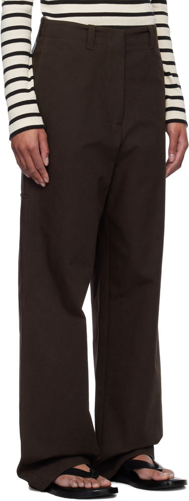 Панталони Jil Sander Jil Sander Straight-Leg Trousers Кафяво | J40KA0255_J45267, 1