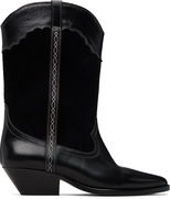 Isabel Marant Duerto Western-Style Leather and Suede Boots with Contrast Stitching