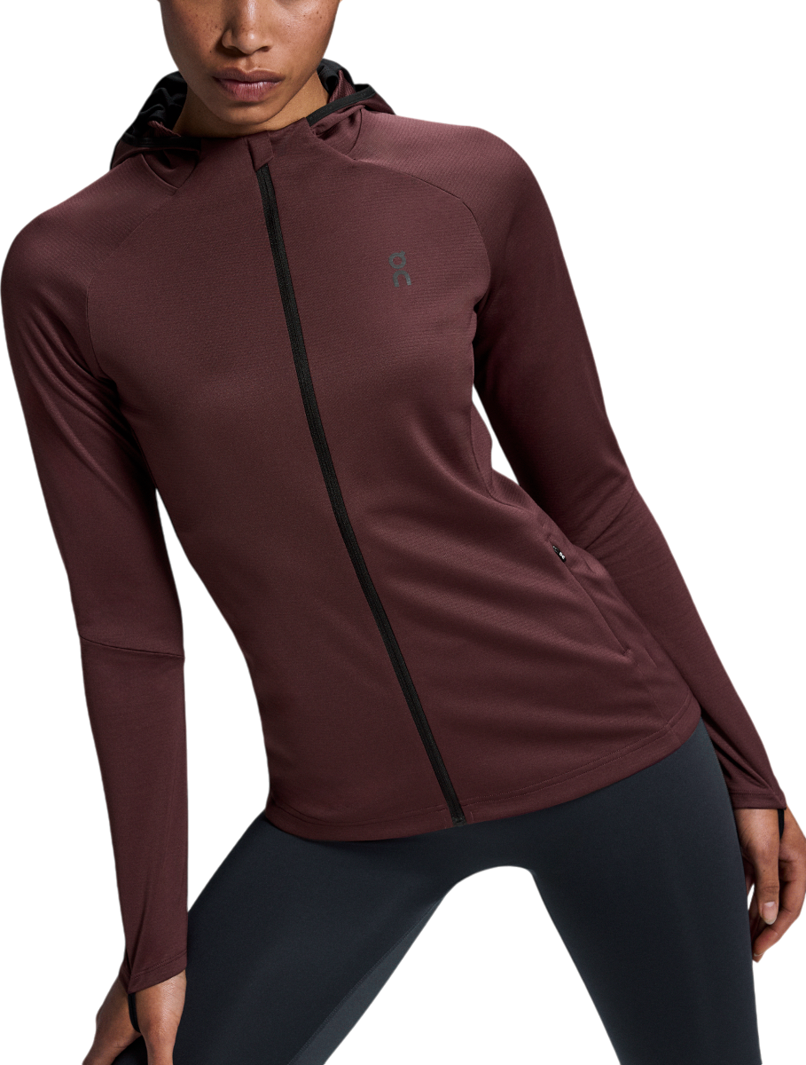 Суитчър On Running Hoodie Climate Zip Червено | 1we10330398, 0