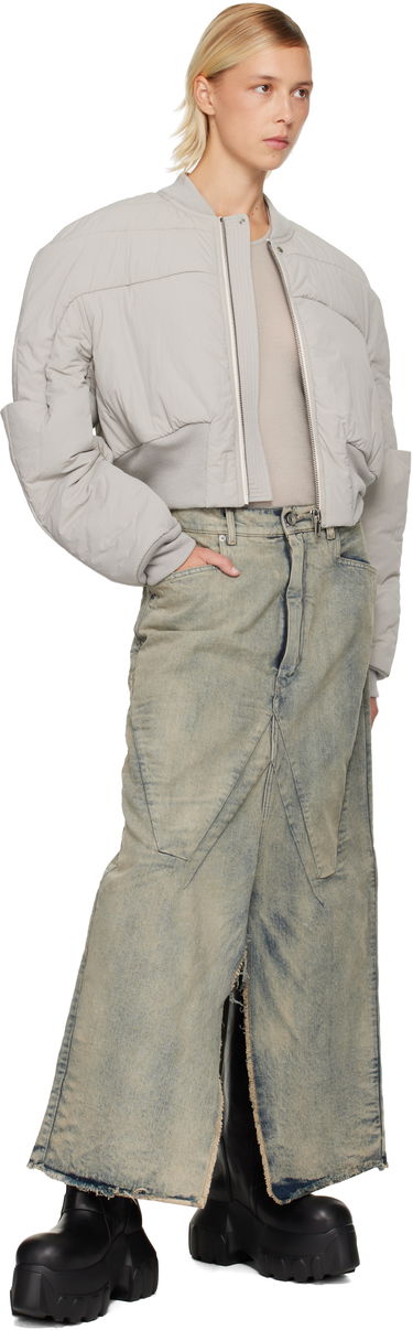 Пола Rick Owens Rick Owens Concordians Long Slivered Denim Midi Skirt Синьо | RP02E4367 DWG, 3