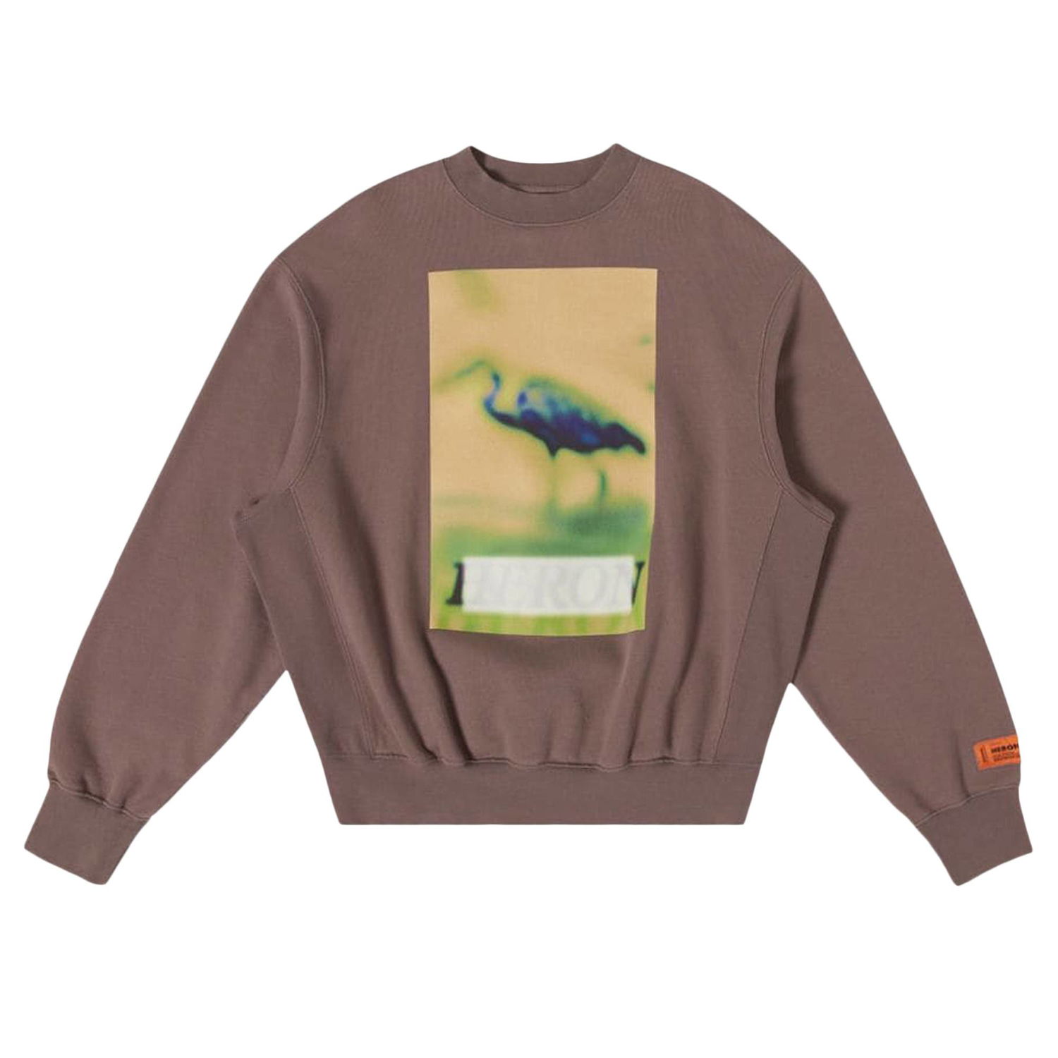 Суитчър HERON PRESTON Censored Print Crewneck Сиво | HMBA020F22JER0030919, 1