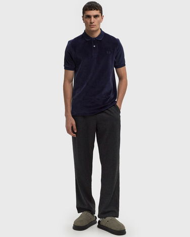 Поло тениска Fred Perry Velour Zip Neck Polo Shirt Тъмно синьо | M8720-395, 1