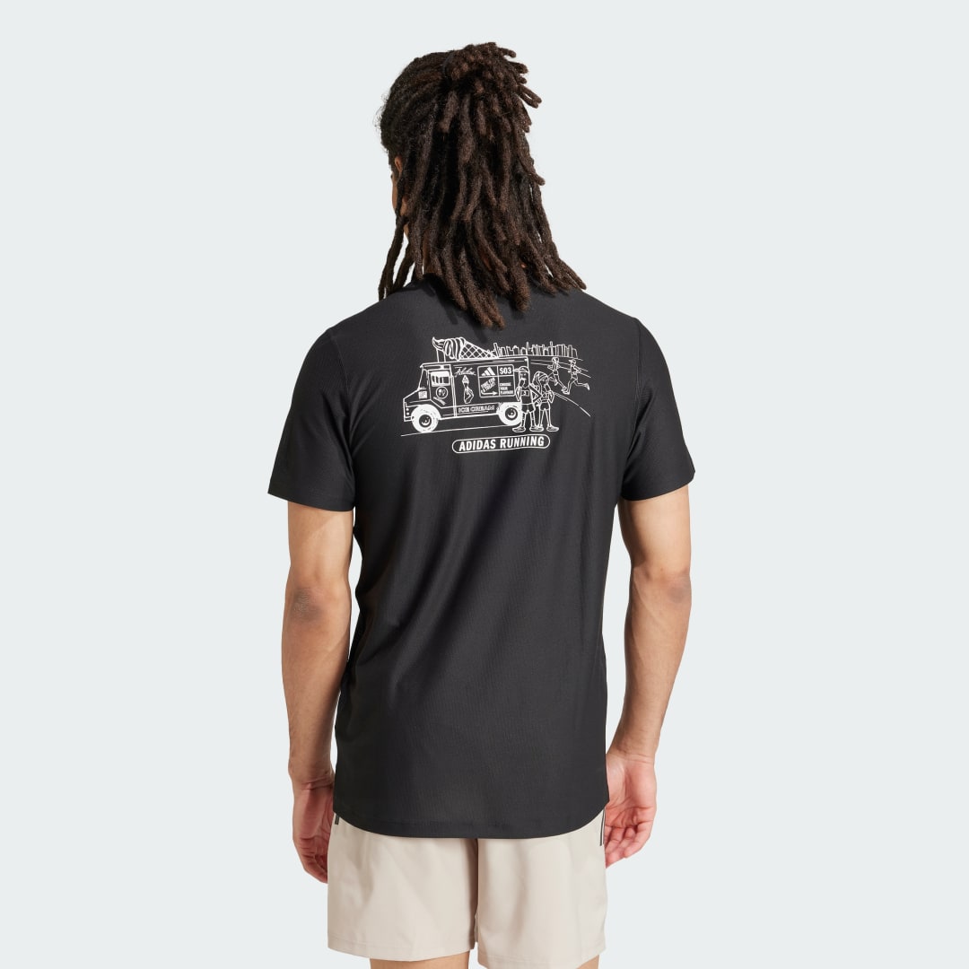 Тениска adidas Performance Running Ice Cream Graphic Черно | JJ4690, 1