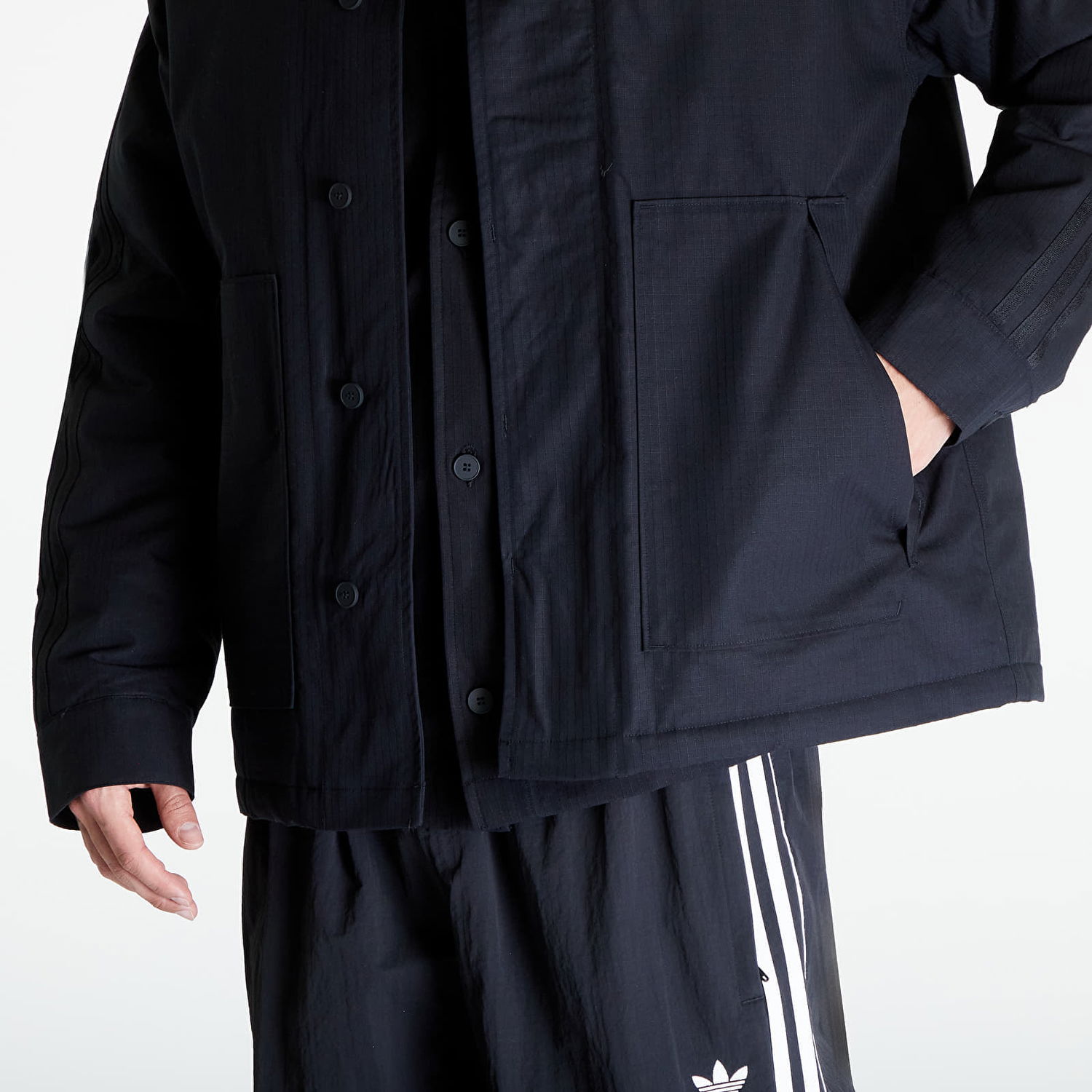 Яке adidas Originals Men's jacket adidas Premium Essentials+ Full Zip Jacket Black Черно | IR7736, 1
