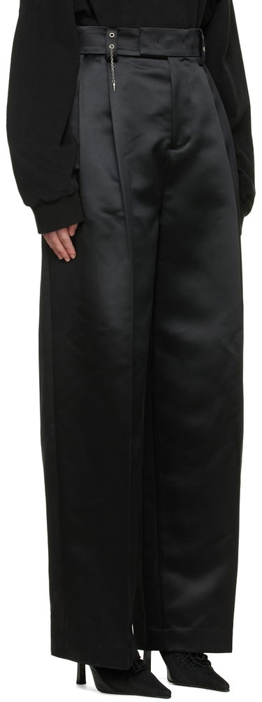Панталони We11done We11done Satin Wide-Leg Trousers Черно | WD-PT1-22-234-M-BK, 1