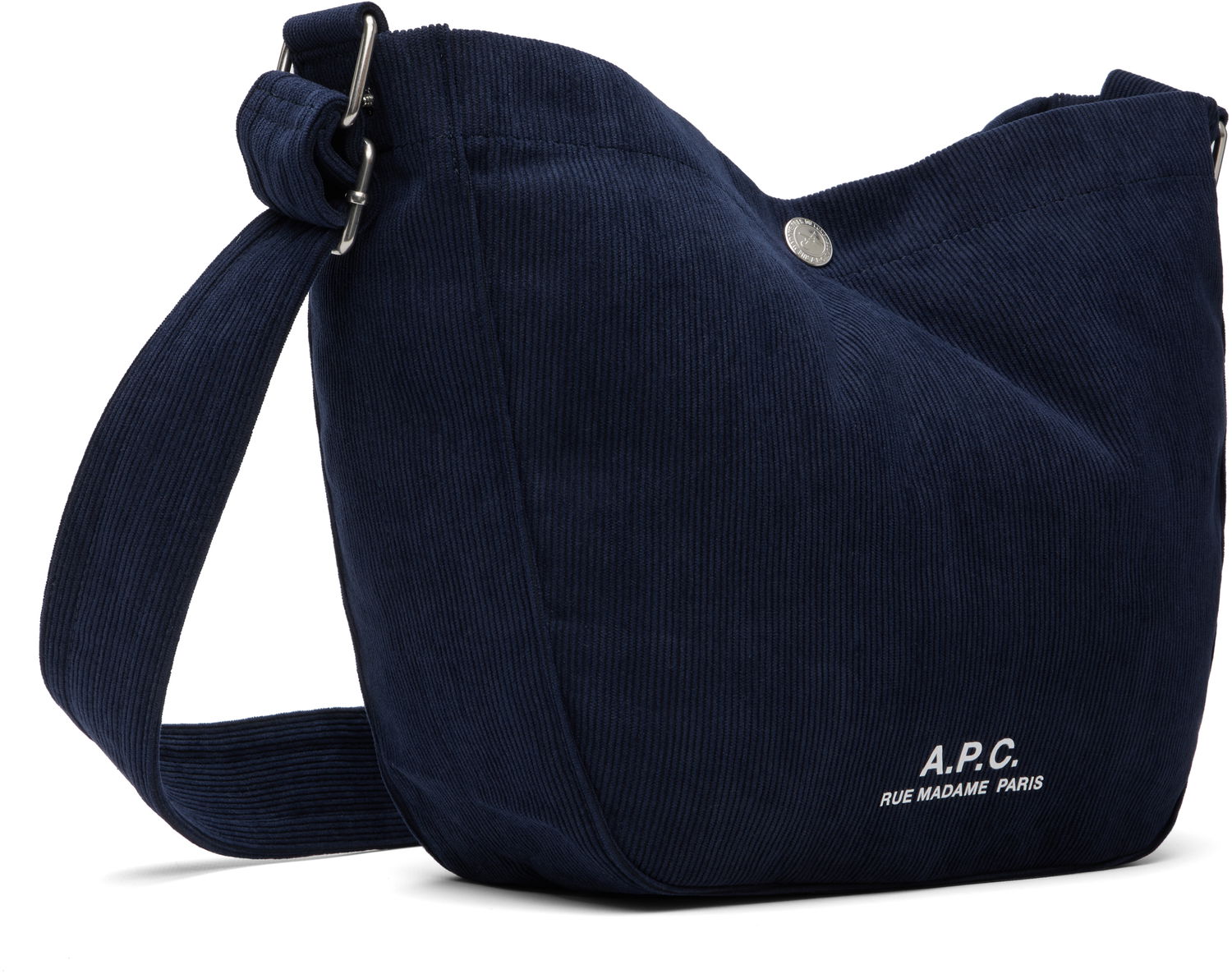 Чанта през рамо A.P.C. A.P.C. Journal Small Corduroy Satchel Тъмно синьо | PSALI-M67010, 1