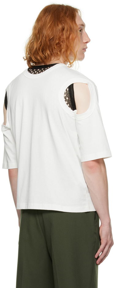 Тениска Dion Lee Cutout Detail T-Shirt Бяло | C3077F22, 2
