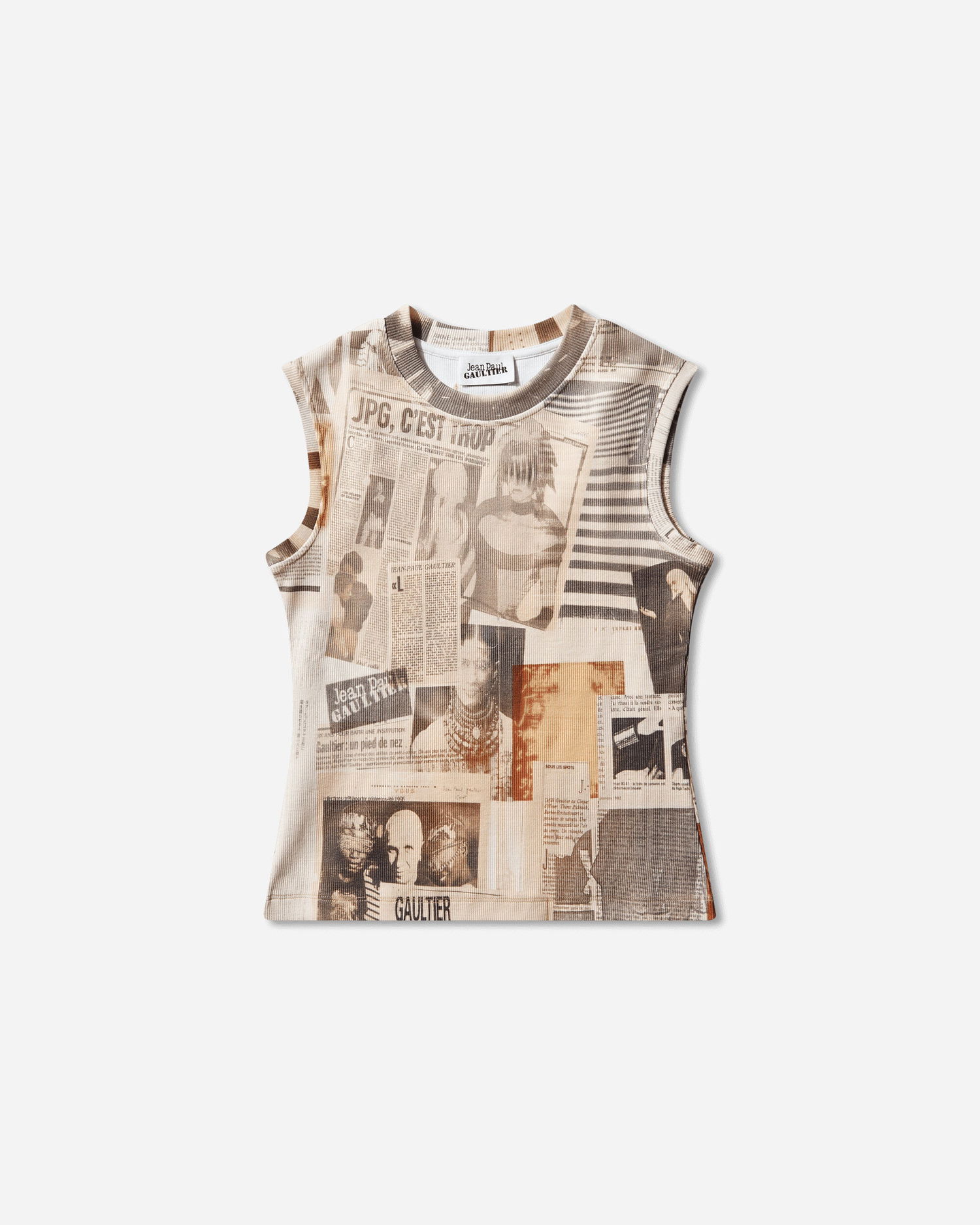 Потник Jean Paul Gaultier Jean Paul Gaultier Cotton Journal Tank Top Многоцветен | 26-01-W-TO401-J026P 030830, 1