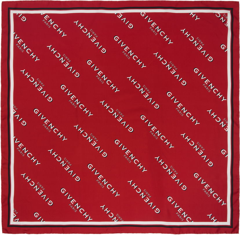 Шал Givenchy Givenchy Shadow Square Scarf Червено | BG00MZG002410