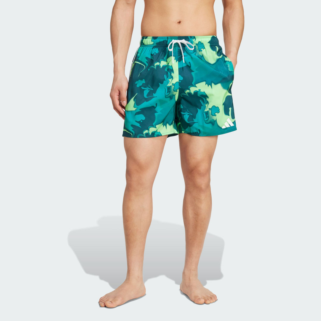 Къси панталони adidas Performance Printed Swim Shorts Зелено | JX5042, 0
