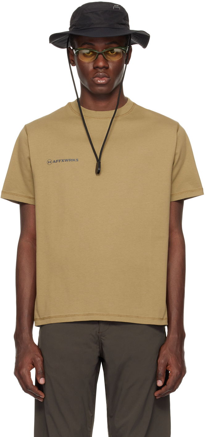Тениска AFFXWRKS Printed T-Shirt Кафяво | SS24T04, 0