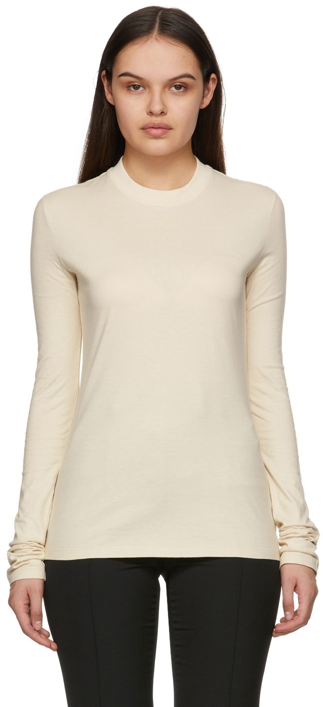 Пуловер Off-White Diag Long Sleeve T-Shirt Бежово | OWAB031C99JER0016161, 0