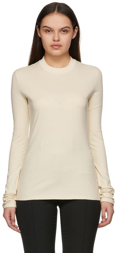 Пуловер Off-White Diag Long Sleeve T-Shirt Бежово | OWAB031C99JER0016161, 0