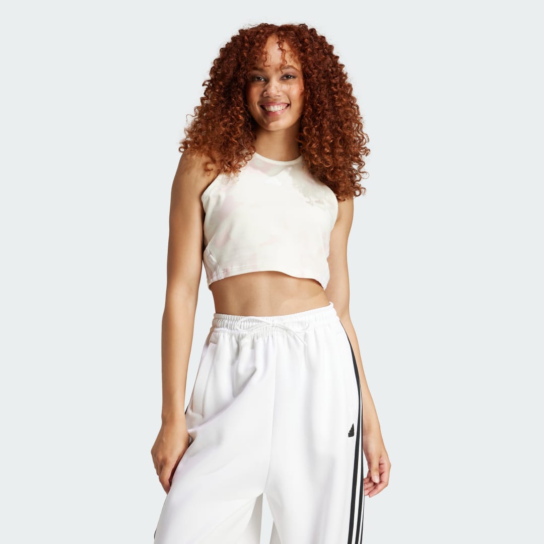 Потник adidas Performance Future Icons 3-Stripes Crop Tank Top Бежово | IW7704, 0
