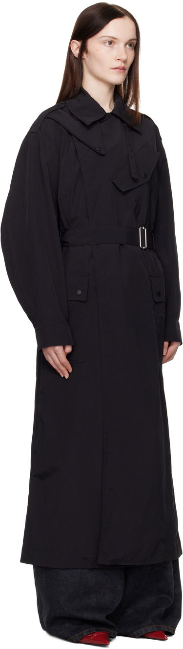 Тренчкот KENZO Kenzo Paris Kimono Sleeves Long Trench Coat Черно | FF52MA2249OK, 1