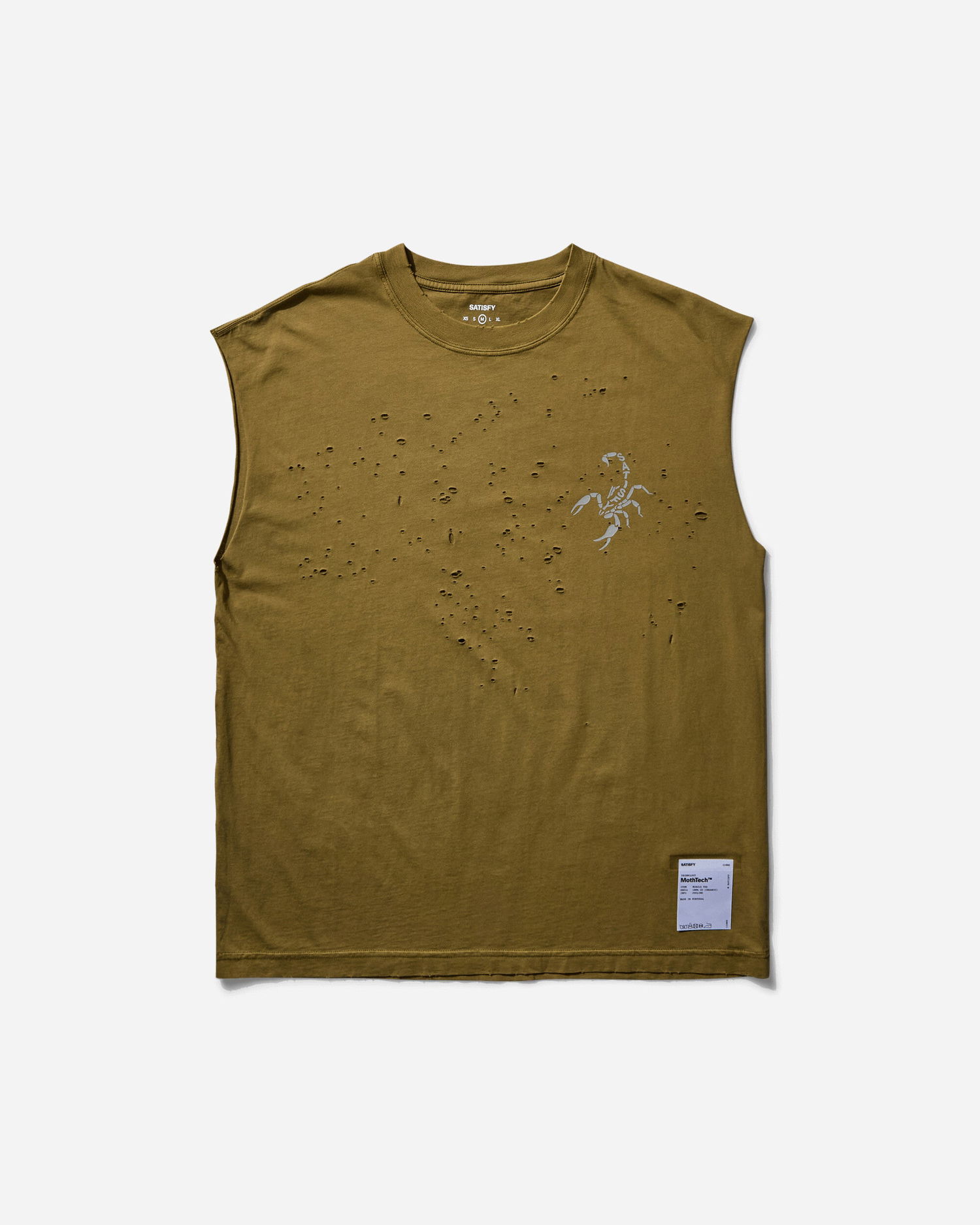 Потник Satisfy Men s MothTech Muscle T-Shirt Sun Bleached Military Кафяво | 11005 SBMO-LSCO, 1
