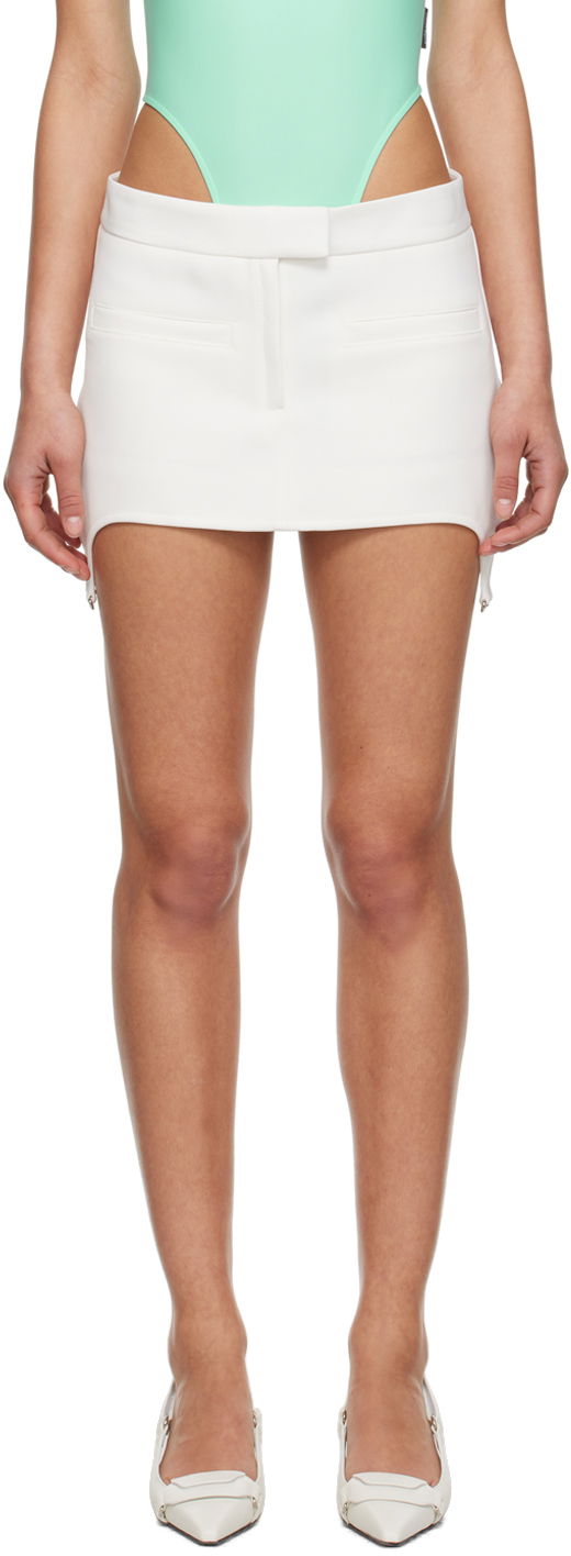 Пола Courrèges Courrèges Suspenders Mini Skirt Бяло | 123CJU078PL0007, 0