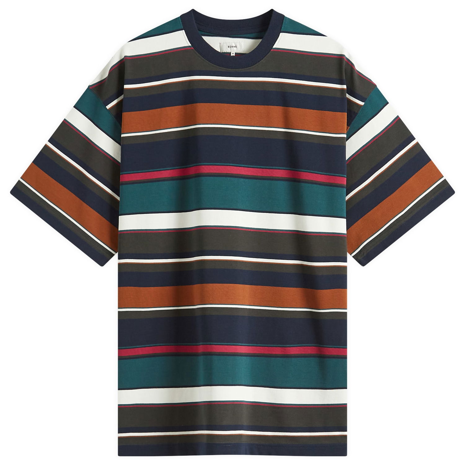 Тениска BEAMS BEAMS Multi Stripe T-Shirt, Size Large Многоцветен | 1104-1340-803-79, 0