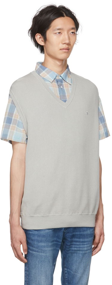 Пуловер rag & bone Winslow Knit Vest Сиво | MBS22P012LL12, 1