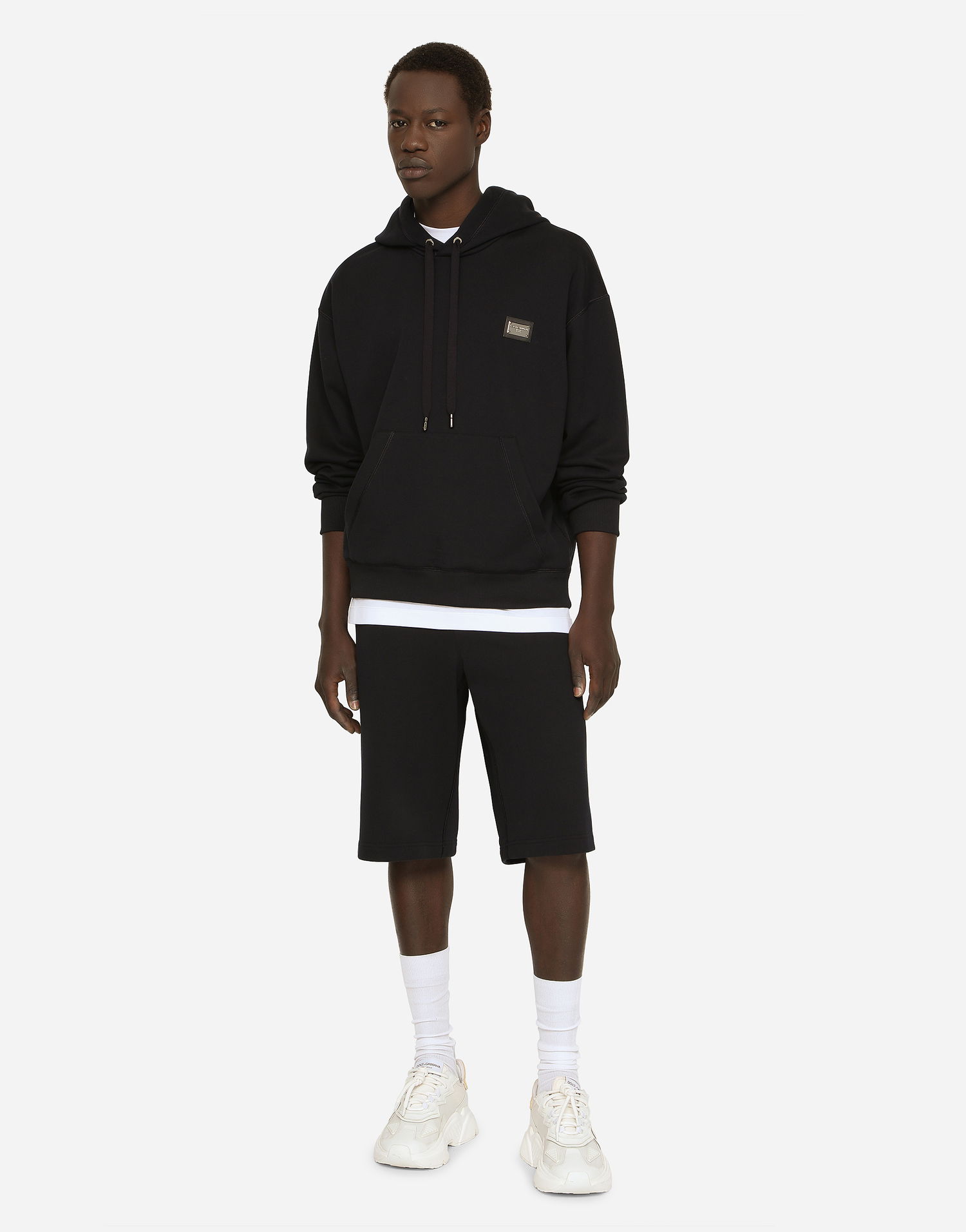 Къси панталони Dolce & Gabbana Cotton Drawstring Bermuda Shorts Черно | GVB7HTG7F2GB0665, 1