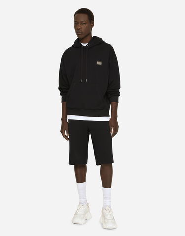 Къси панталони Dolce & Gabbana Cotton Drawstring Bermuda Shorts Черно | GVB7HTG7F2GB0665, 1