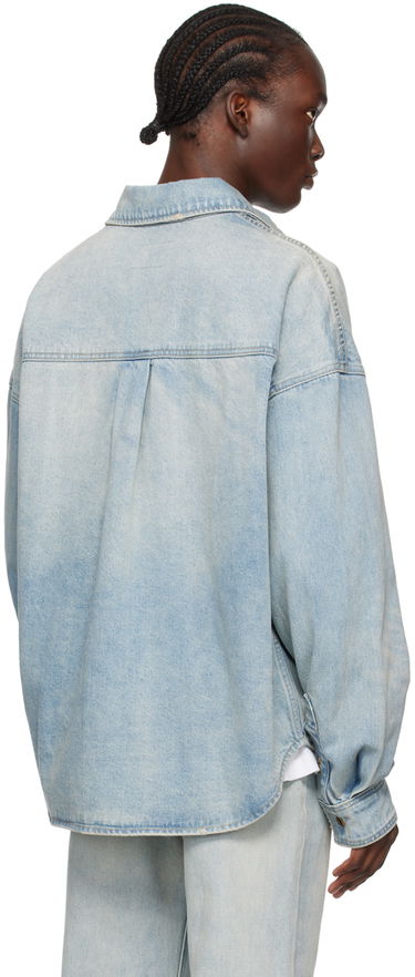 Риза We11done Washed Denim Shirt Синьо | WD-DB2-24-354-U-SK, 2
