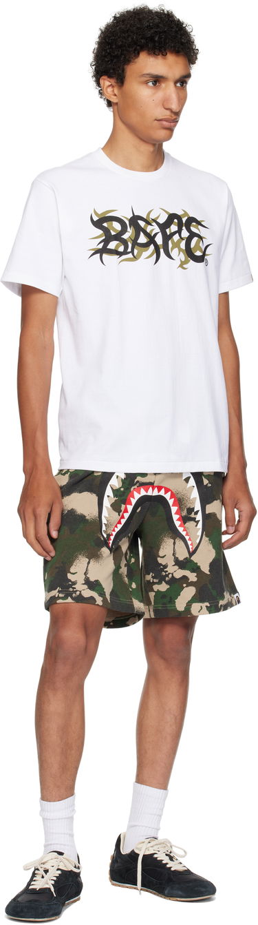 Тениска BAPE Trial Camo 'BAPE' Logo T-Shirt Бяло | 001TEL301037M, 3