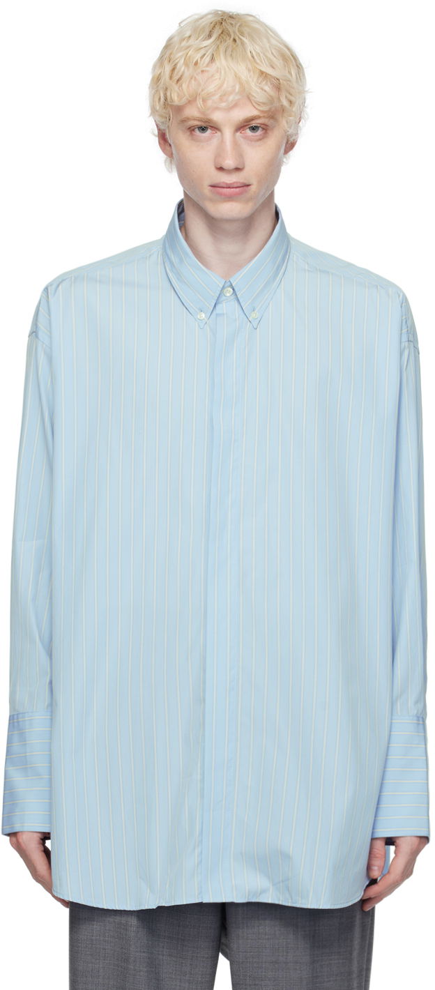 Риза AMI Down Shirt Синьо | USH129.CO0047, 0