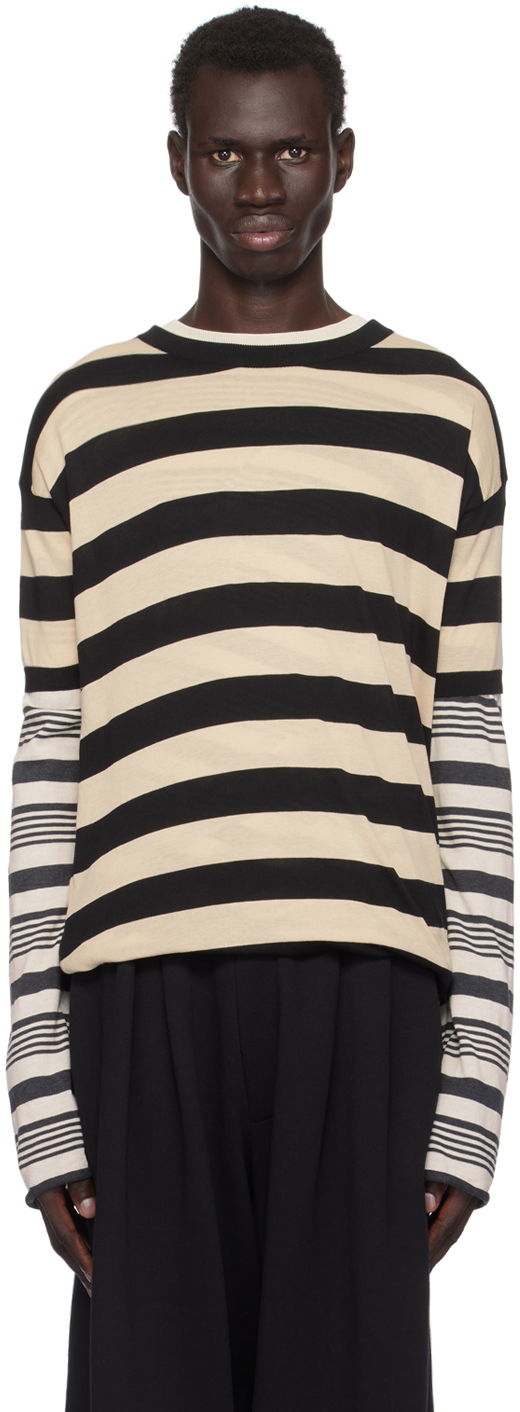 Тениска Marni Layered T-shirt Бежово | GCMG0404Q0 UFC252, 0