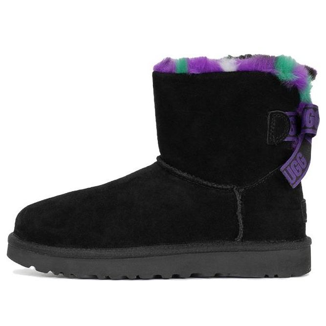Кецове и обувки UGG Bailey Bow Plaid Punk Boots Черно | 1130594-BLK