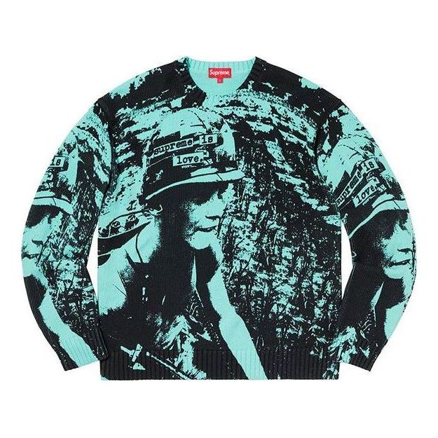 Пуловер Supreme Supreme Is Love Graphic Print Sweater Тюркоазено | SUP-FW19-891