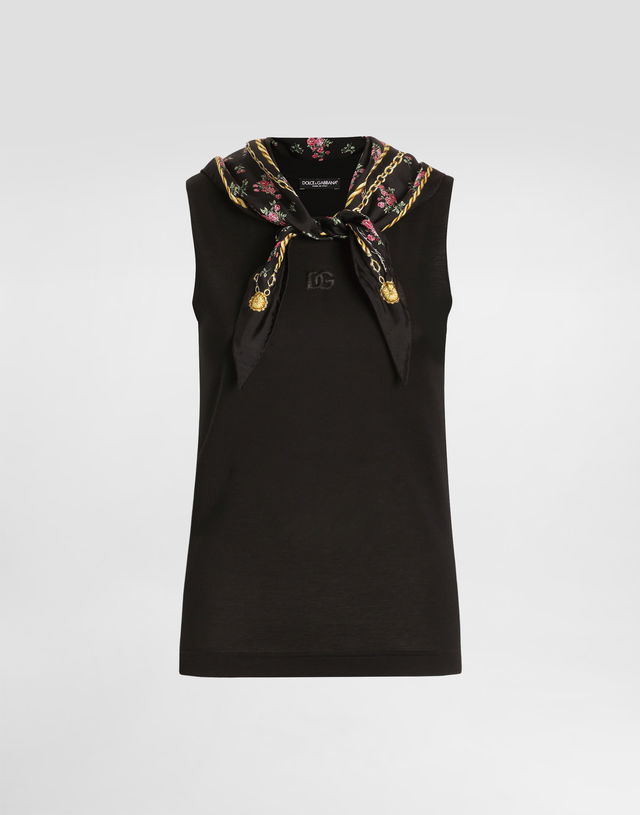 Dolce & Gabbana Jersey T-shirt With Scarf