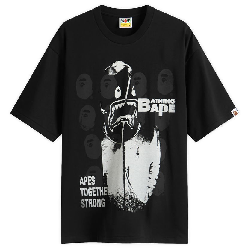Тениска BAPE A Bathing Ape Spray Paint Multi Logo T-Shirt, Size Small Черно | 001TEL801343M-BLK