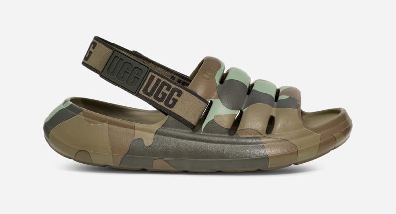 Кецове и обувки UGG Sport Yeah Camopop Slide Зелено | 1137974-MSG, 0