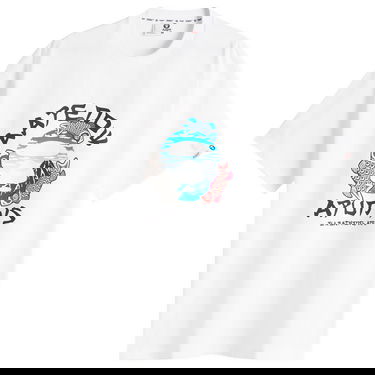 Тениска AAPE by A Bathing Ape AAPE Koi Fish Graphic Tee, Size Large Бяло | AAPTEM1637XX-WHT, 1