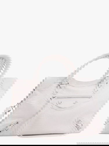 Дамска чанта Balenciaga White Leather City Media Bag Бяло | 8230582AA9S9104, 2