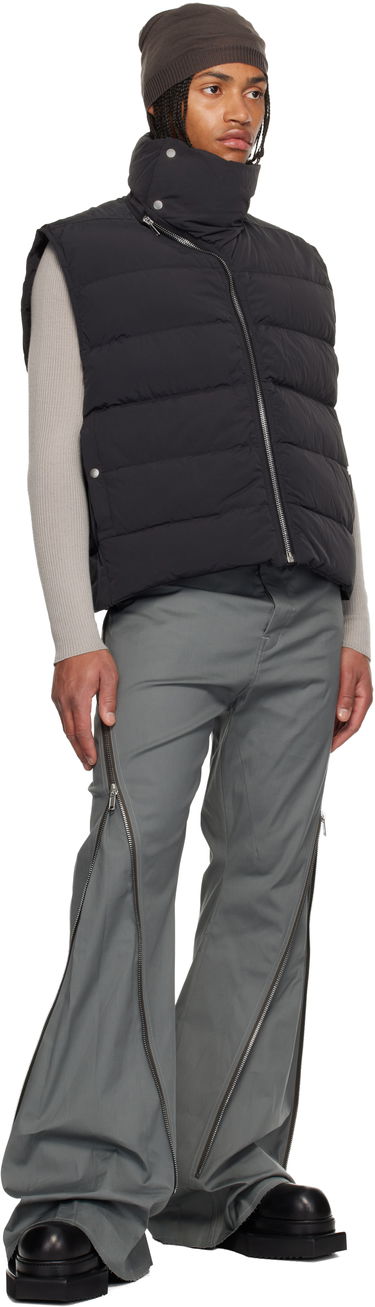 Жилетка Rick Owens Concordians Flight High Neck Asymmetrical Zip Puffer Down Vest Черно | RU02E1798 MTD1, 3