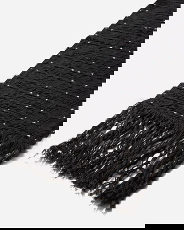 Шал KIKO KOSTADINOV Tarr Night Sky Textured Patterned Scarf with Fringe Черно | KKAW25KN09 112, 5