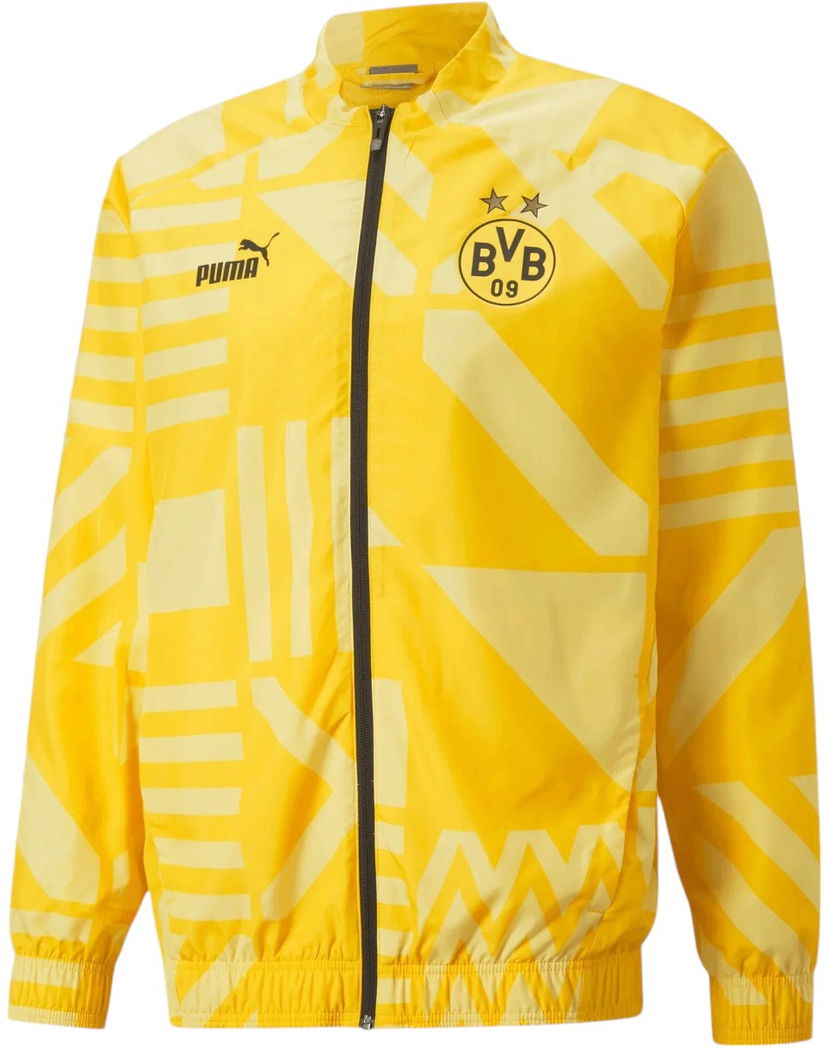 Яке Puma BVB Prematch Jacket With Zipper Жълто | 767657-001