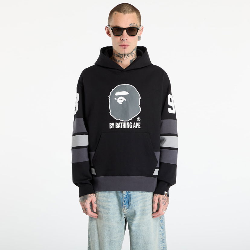 Суитчър BAPE Bape Pullover Hoodie with Ape Head Logo Черно | 001PPL801005MBLK