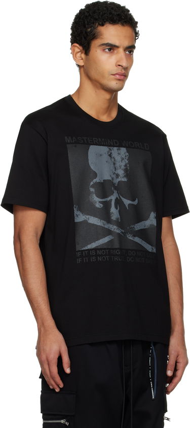Тениска Mastermind WORLD MASTERMIND WORLD Skull and Crossbones Quote SS T-shirt Черно | MW25S15-TS057-011, 1