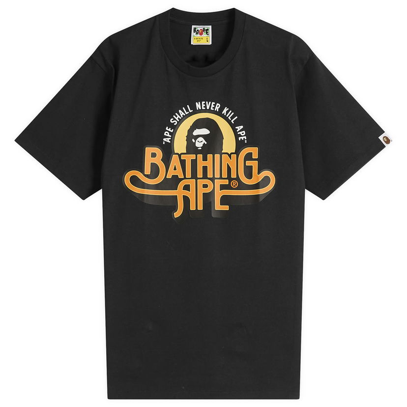Тениска BAPE Bathing Ape Garment Logo T-Shirt, Size X-Large Черно | 001TEL801048M-BLK