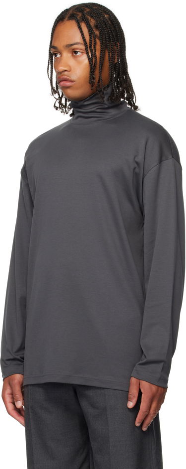 Тениска LEMAIRE Lemaire Relaxed Mock Neck T-Shirt Сиво | TO1467 LJ1043, 3