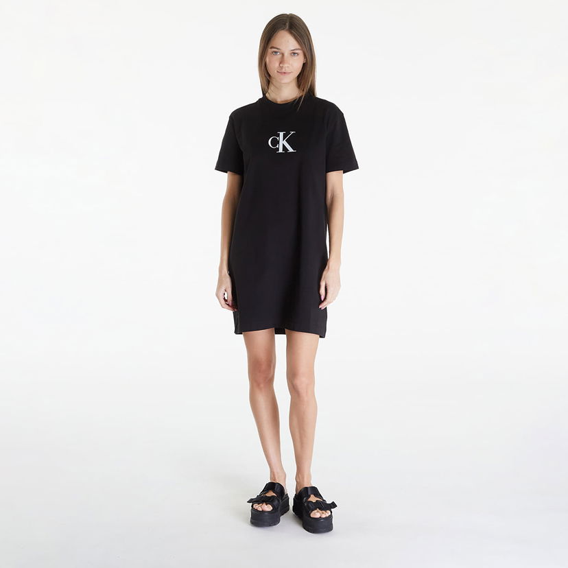 Pокля CALVIN KLEIN Jeans Satin Ck T-Shirt Dress Black Черно | J20J223434 BEH